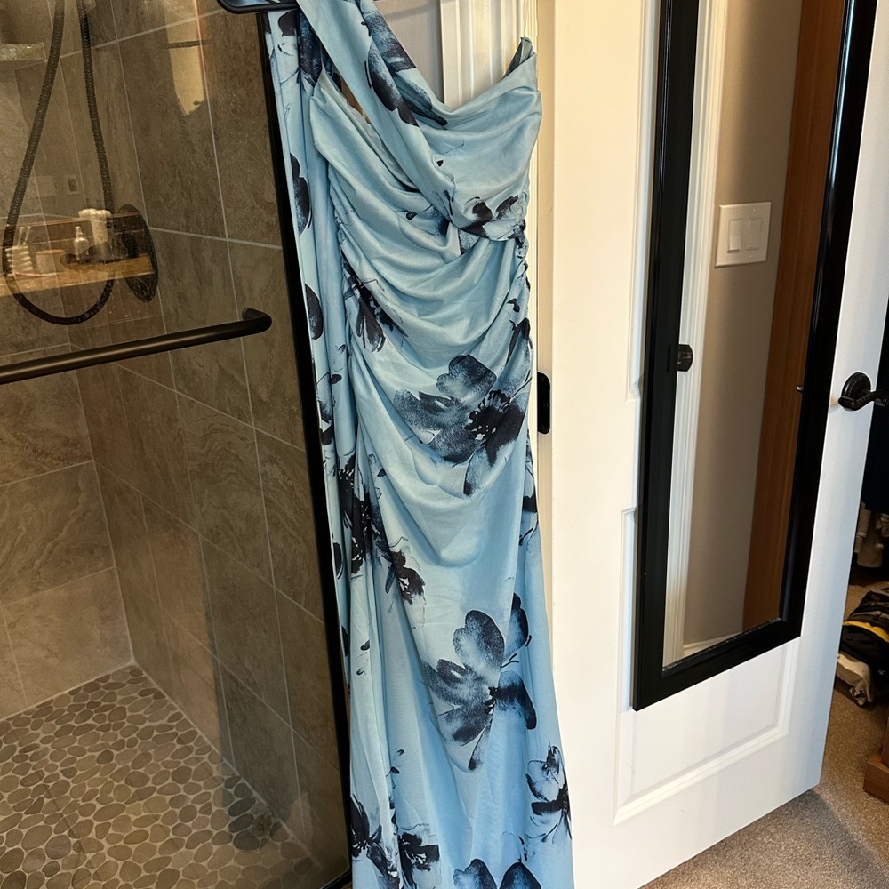 Songbird Maxi Dress - Blue and Black floral